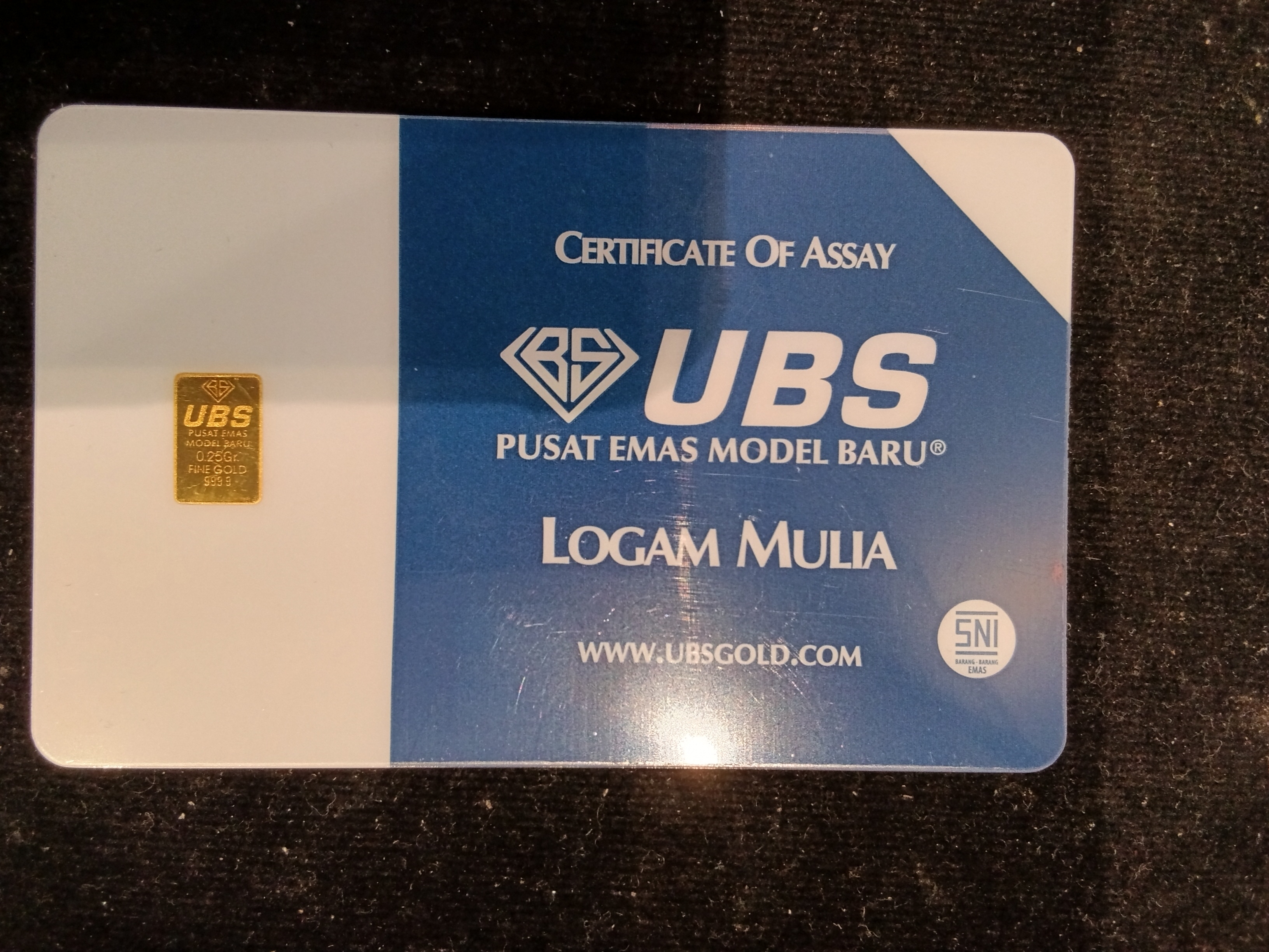 UBS GOLD BAR