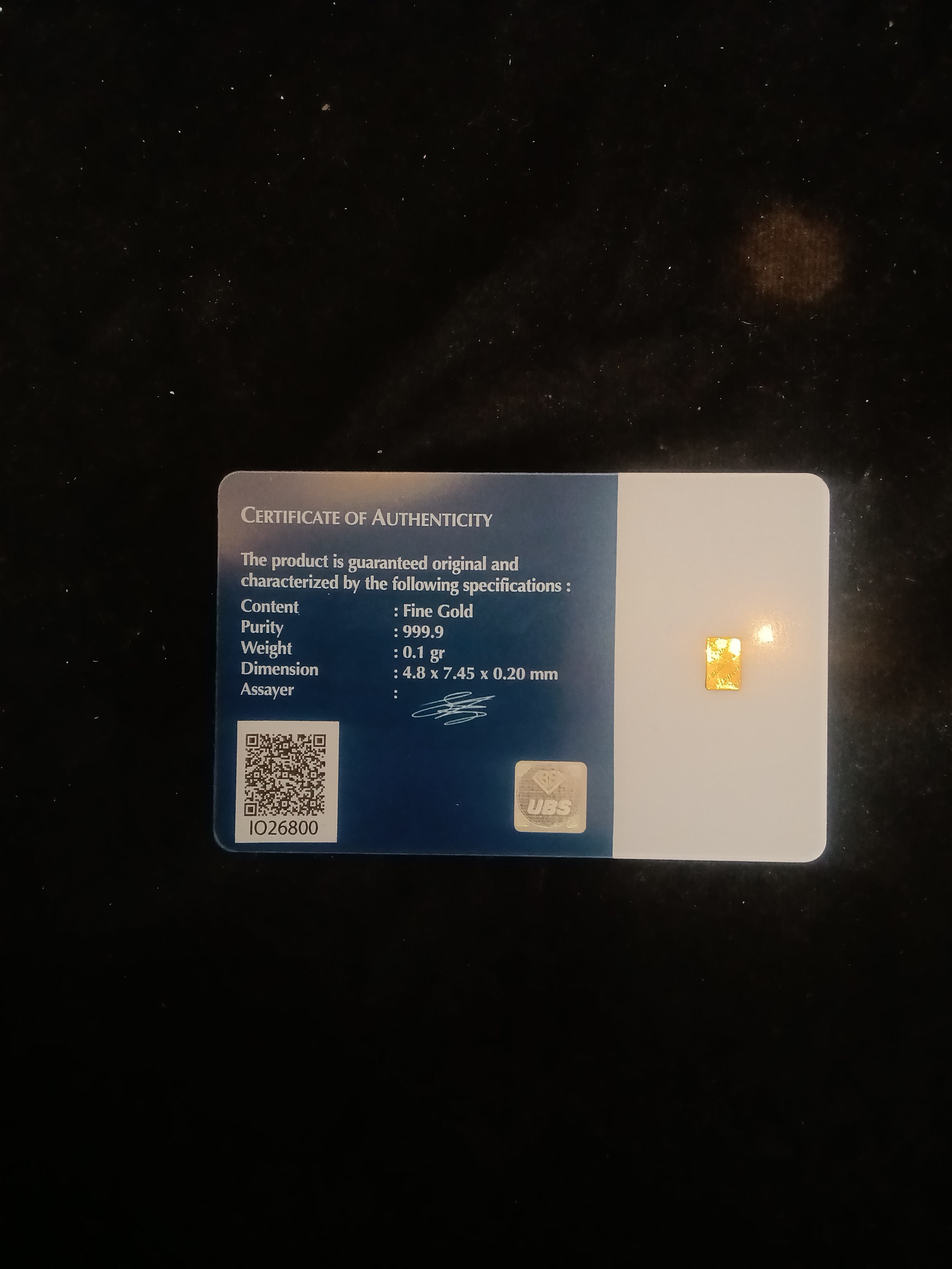 UBS BABY GOLD